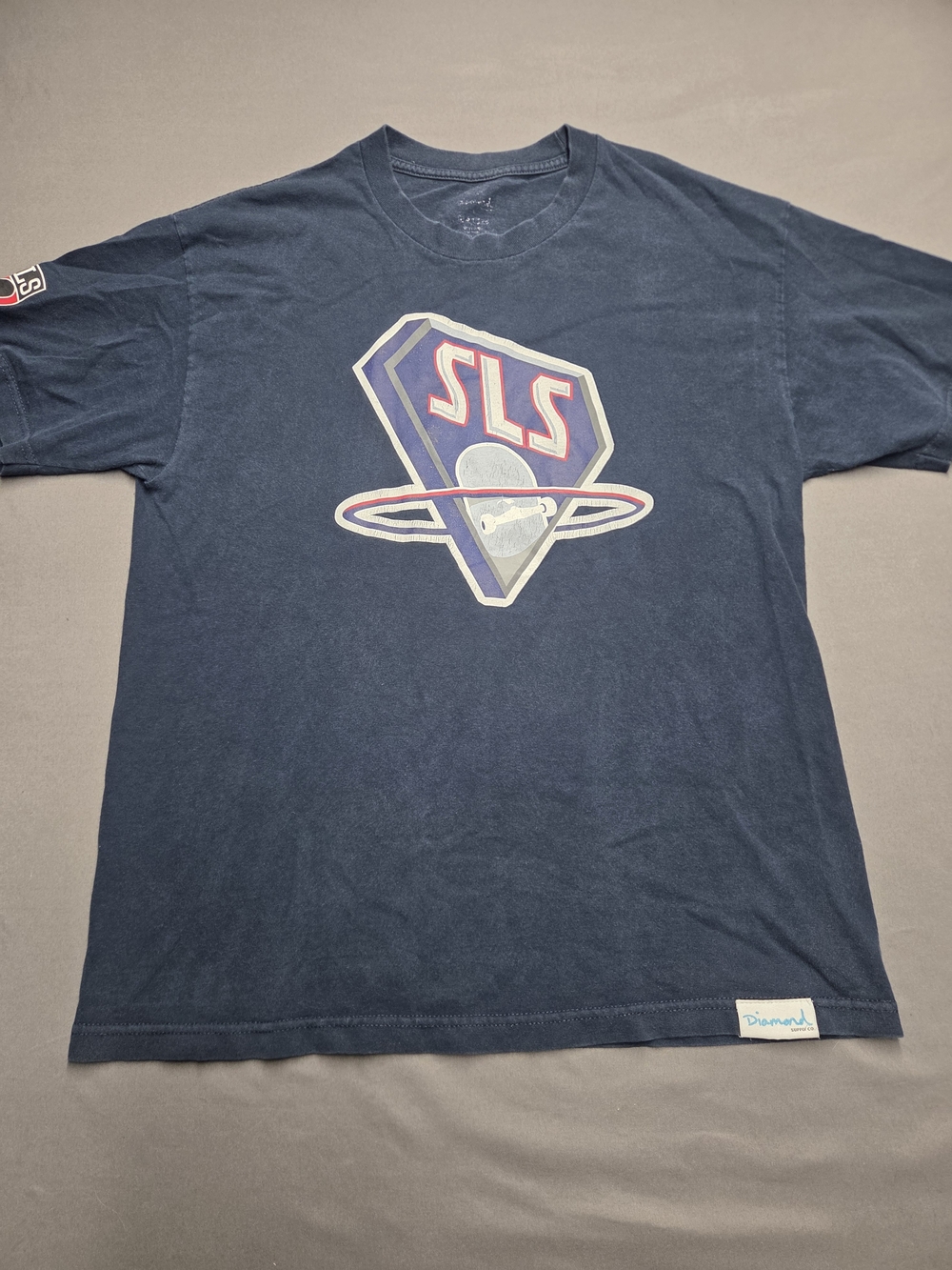 Diamond Supply Co. Navy Blue SLS Graphic Short Sleeve Tee